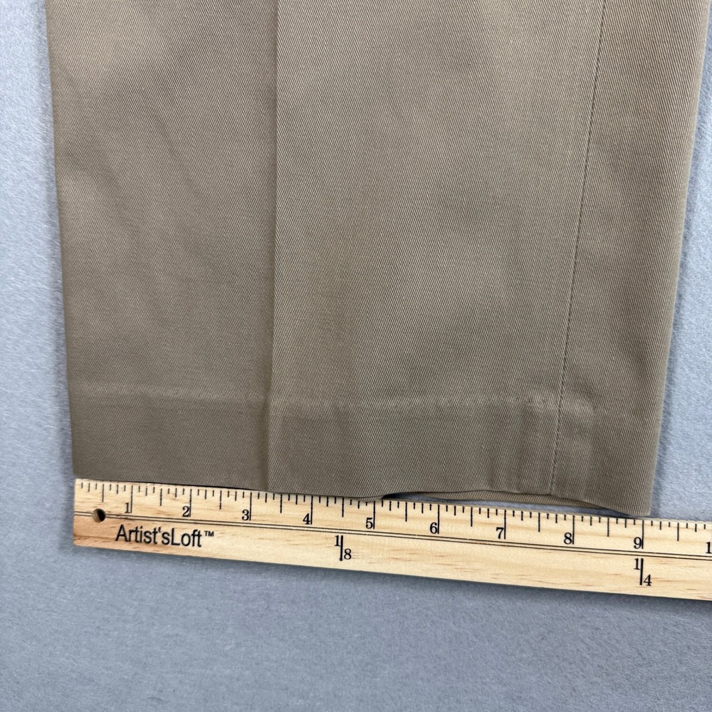 Eddie Bauer Mens Pants Classic Fit 36x30 Khaki Cotton Wrinkle Resistant Chino - Picture 12 of 13